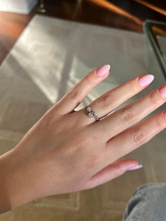 Antique French “Toi et Moi” Diamond Ring in 18K Gold and Platinum