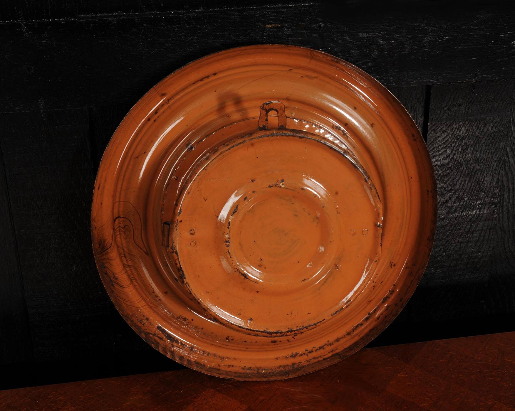 Antique French TOLE Clock Dial Face by Japy Freres, Industrial, Fully Working For Sale 6