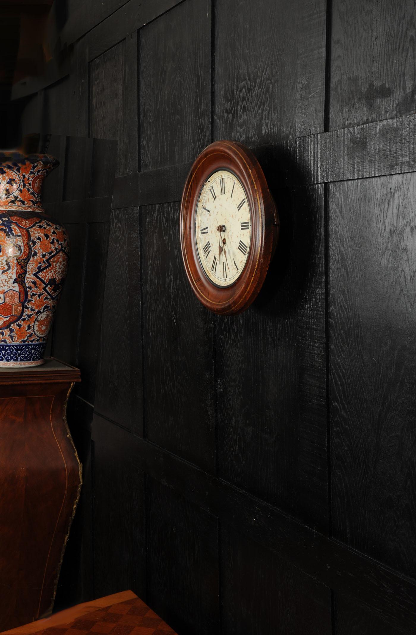 20th Century Antique French TOLE Clock Dial Face by Japy Freres, Industrial, Fully Working For Sale