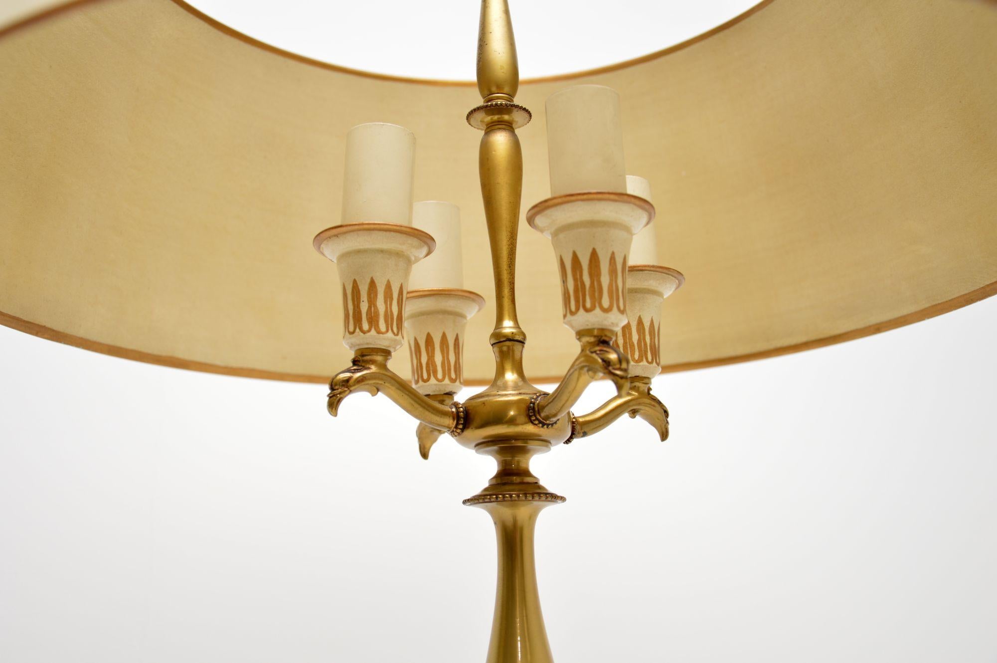 Antike French Tole Stehlampe & Schirm (Neoklassisch) im Angebot