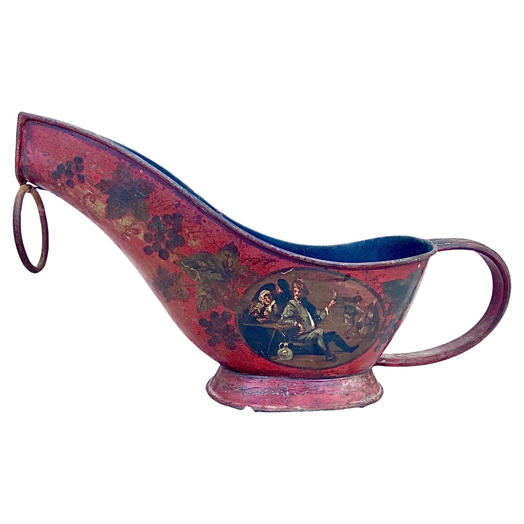 Antique French Tole Wine Holder For Sale