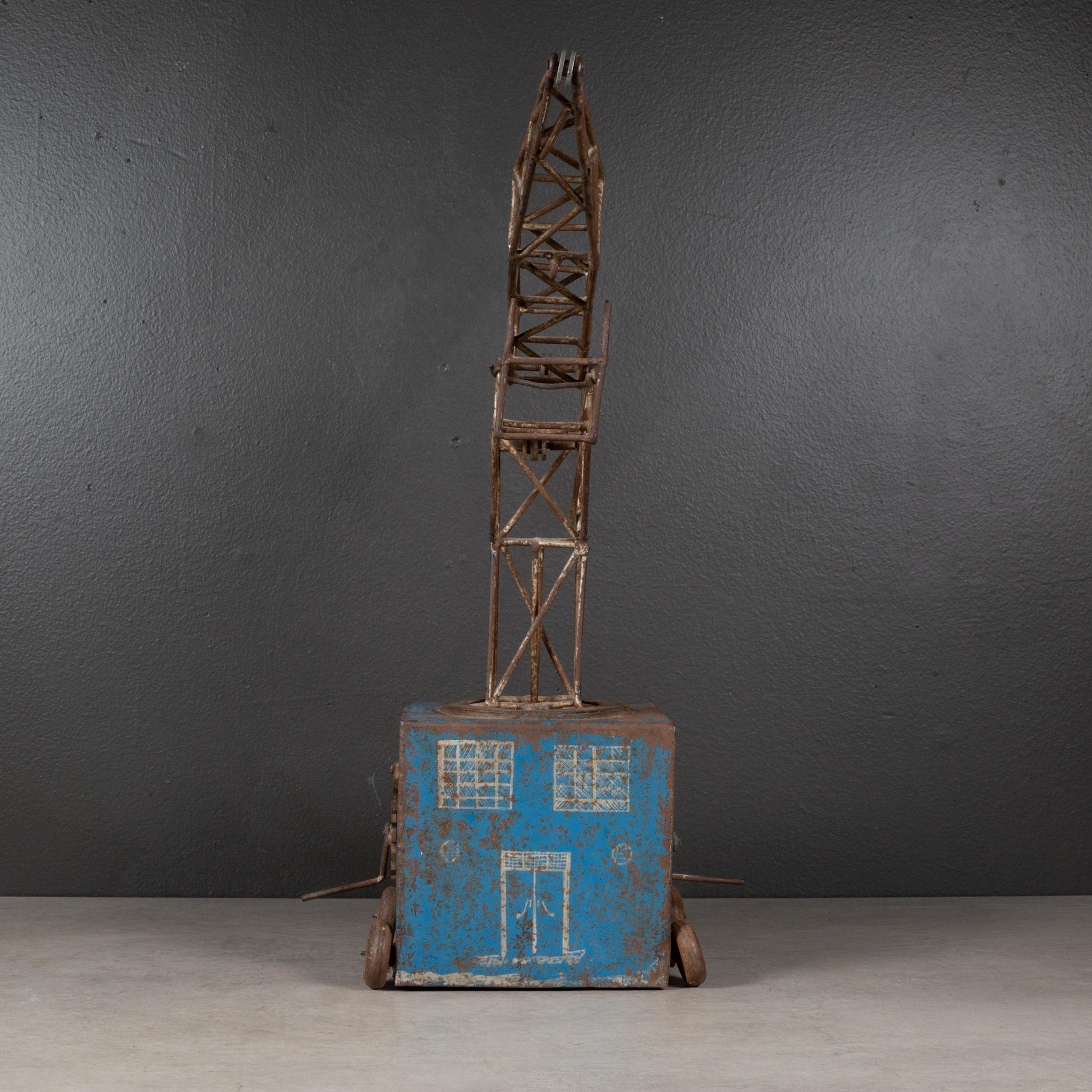 Industrial Antique French Toy Crane, c.1930