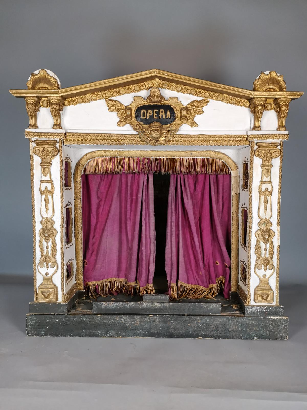 French ANTIQUE FRENCH TOY  THEATER  19th CENTURY