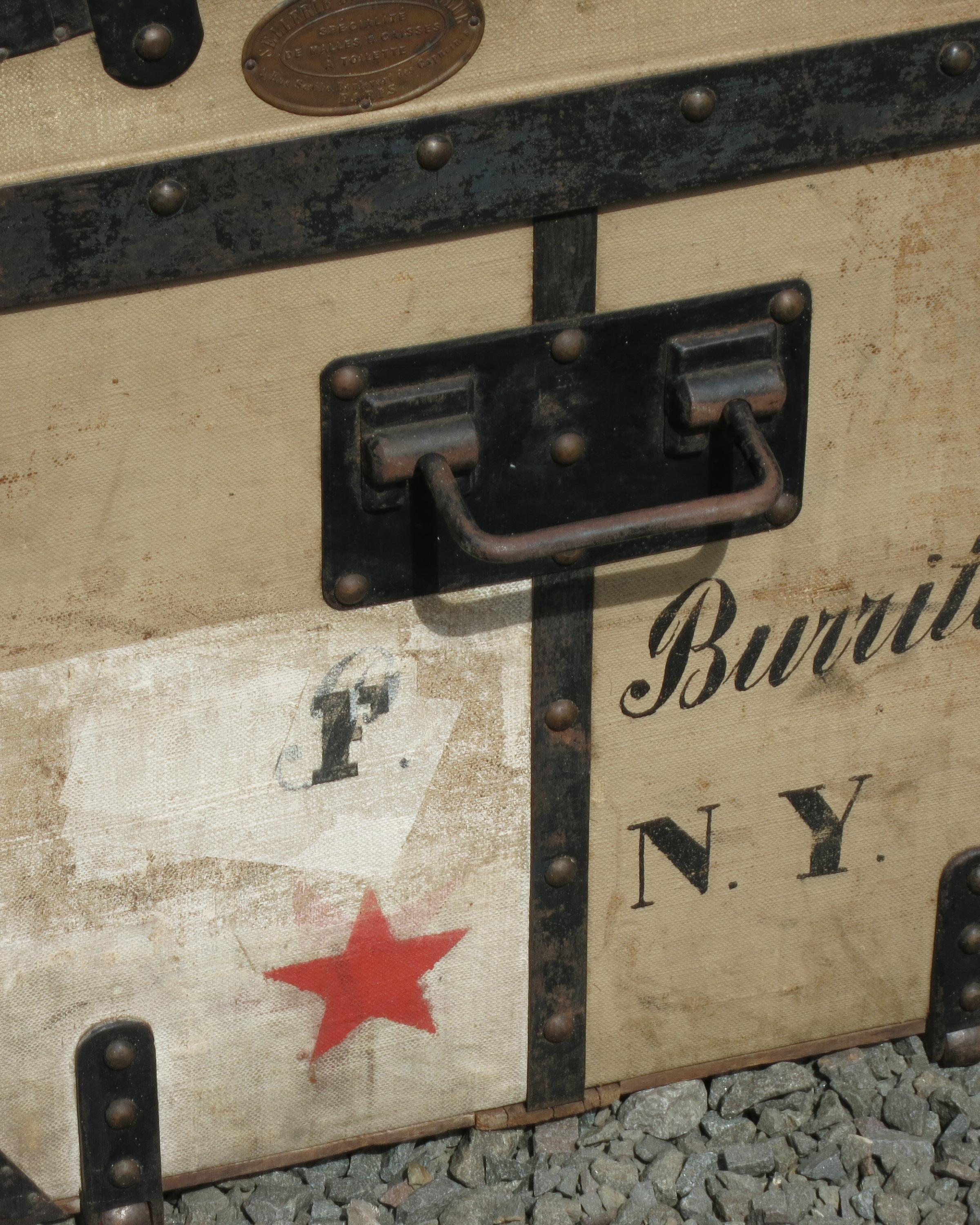 Antique French Travel Trunk For Sale 4