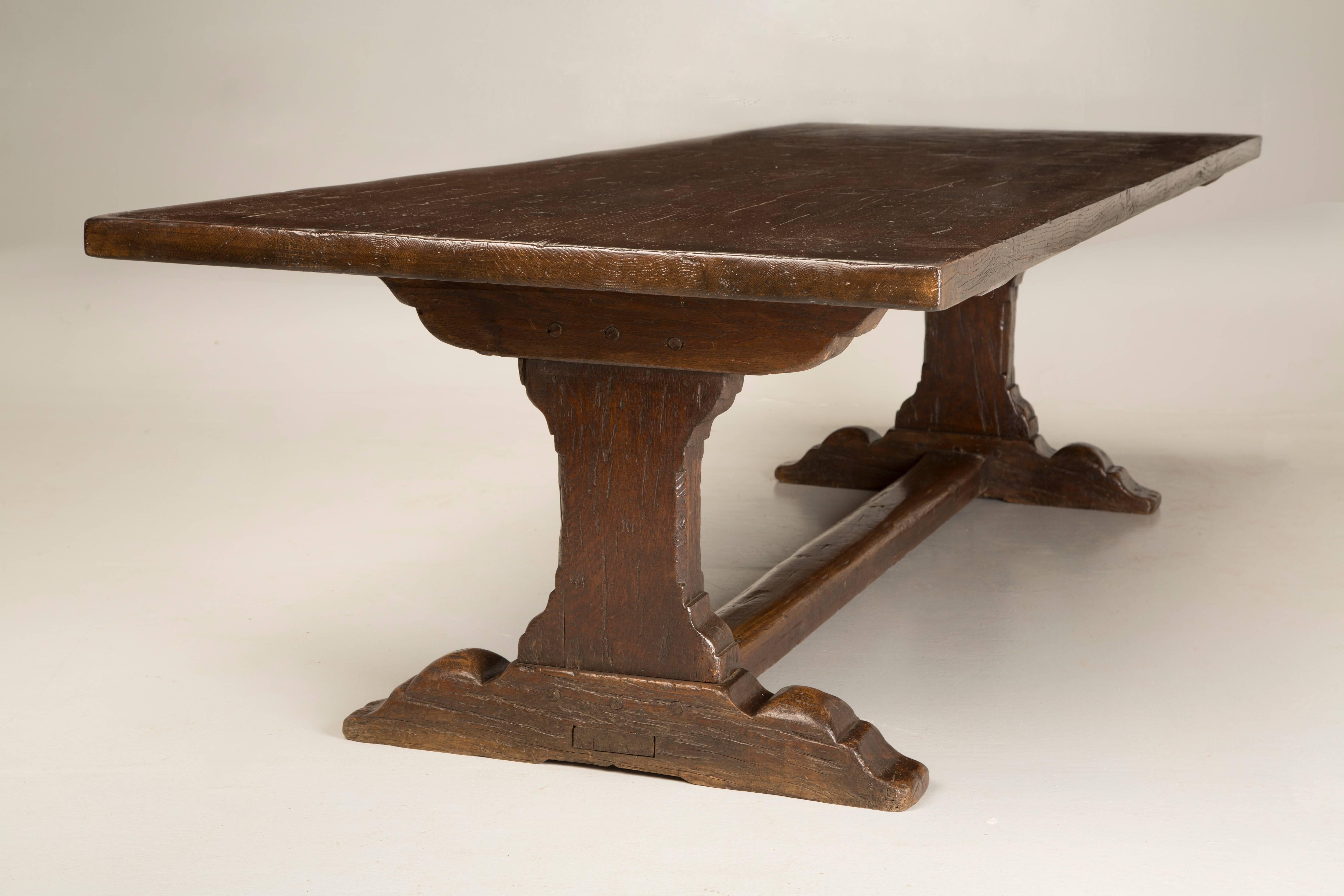 Antique French Trestle Dining Table, circa 1800s 4