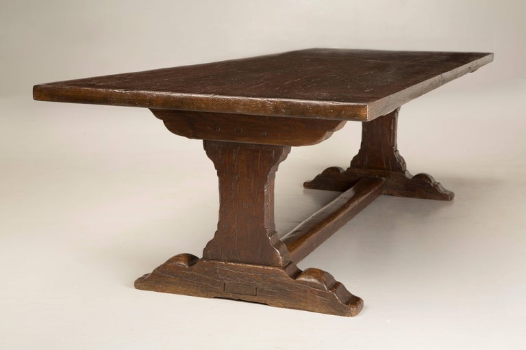 Antique French Trestle Dining Table, circa 1800s at 1stDibs