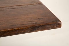 Antique French Trestle Dining Table in Solid Oak, circa 1700s