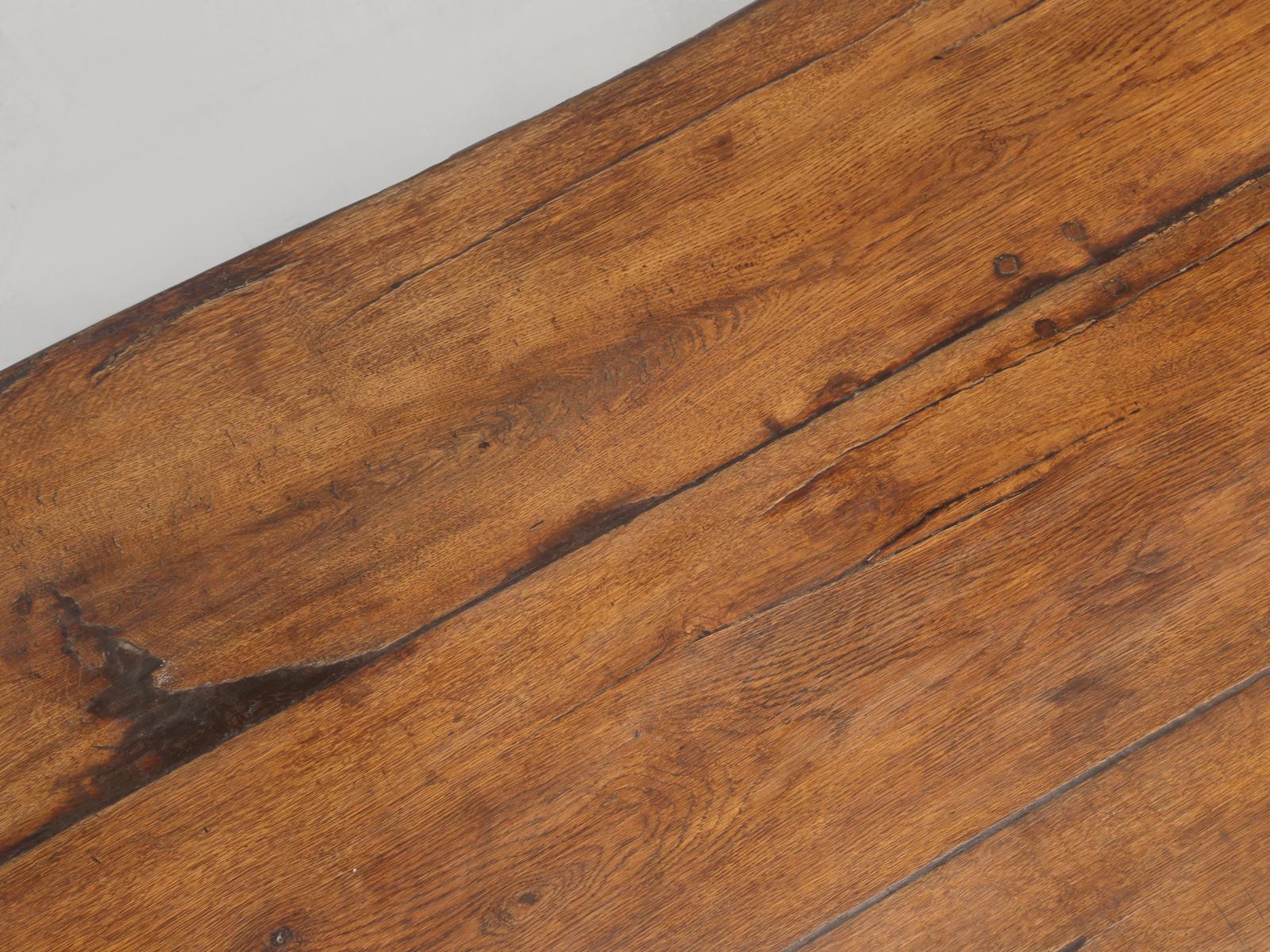 Hand-Crafted Antique French Trestle Table, circa 300 Years Old