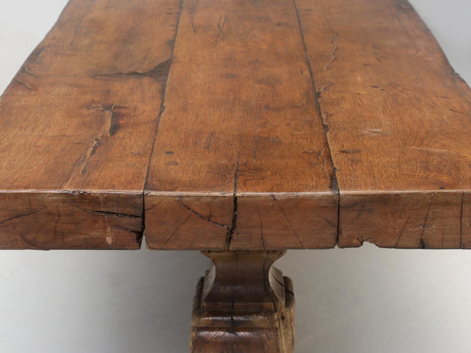 Antique French Trestle Table, circa 300 Years Old In Good Condition In Chicago, IL