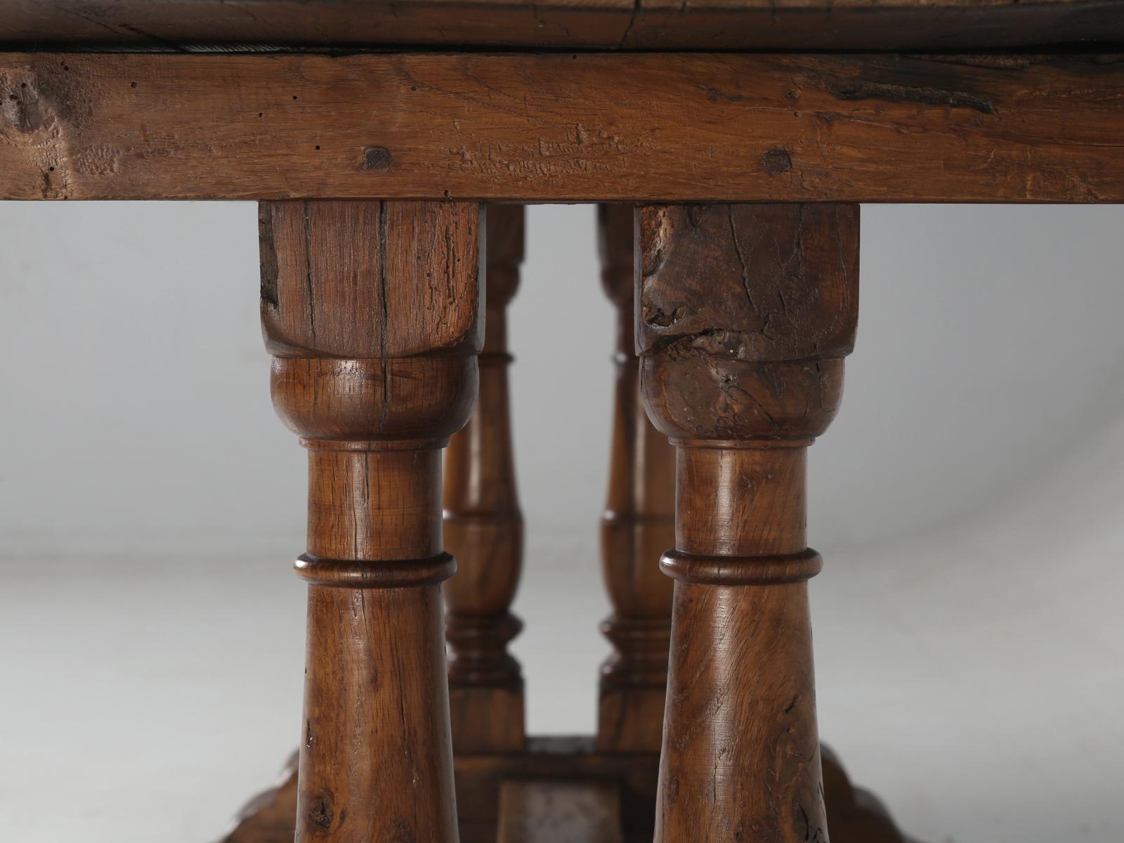 Antique French Trestle Table in White Oak, circa 1880-1900 5