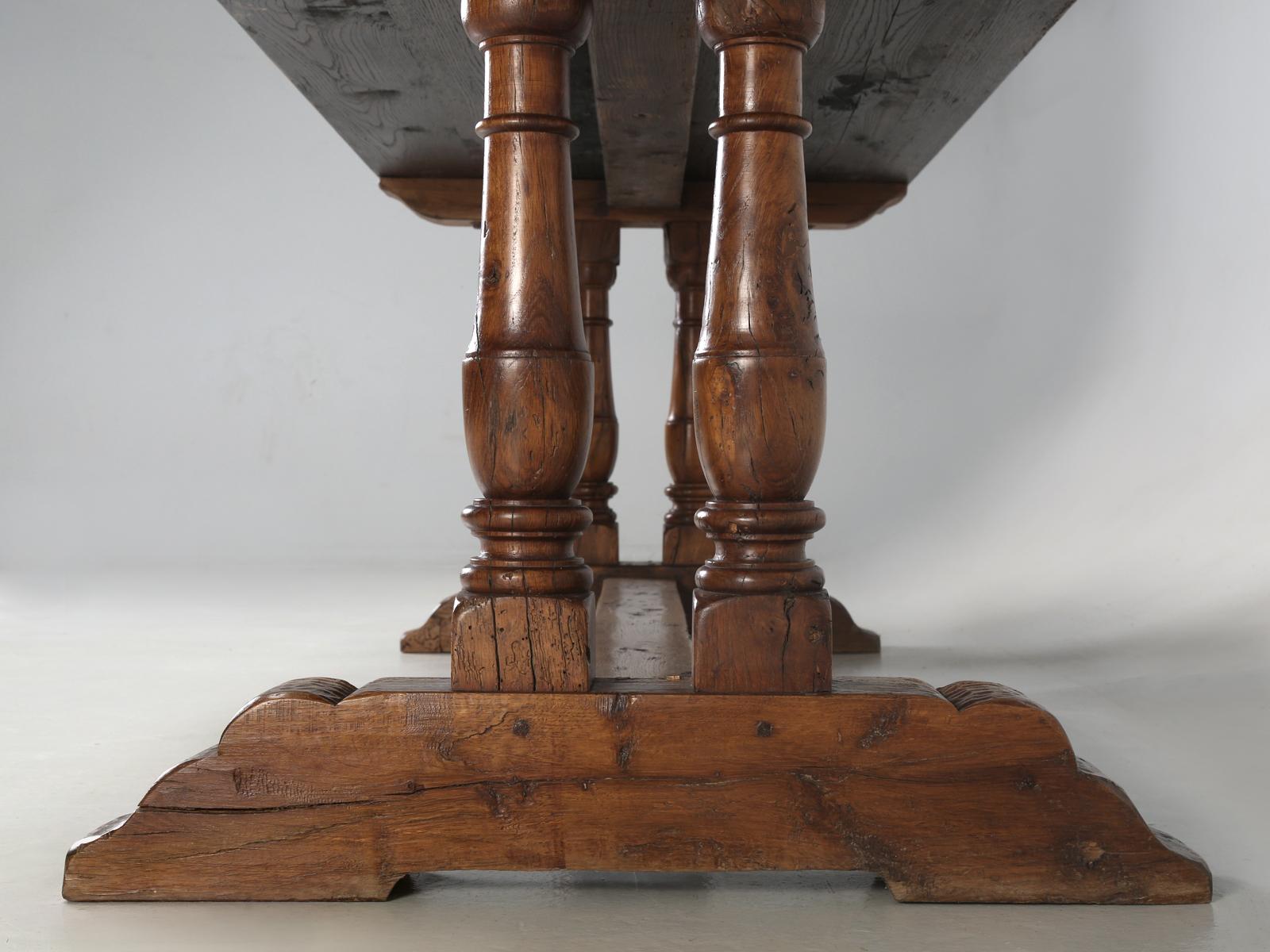 Antique French Trestle Table in White Oak, circa 1880-1900 8