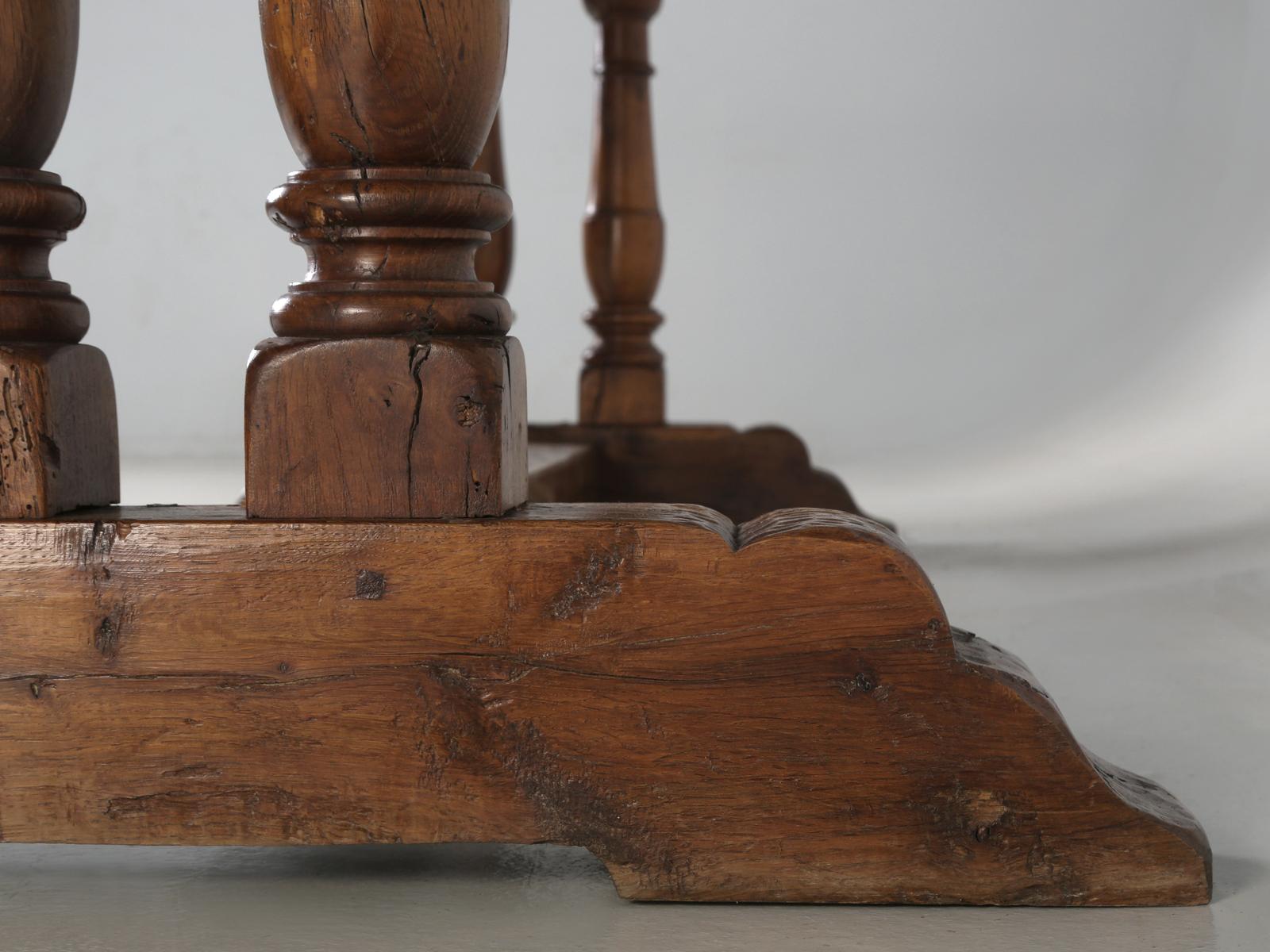 Antique French Trestle Table in White Oak, circa 1880-1900 9