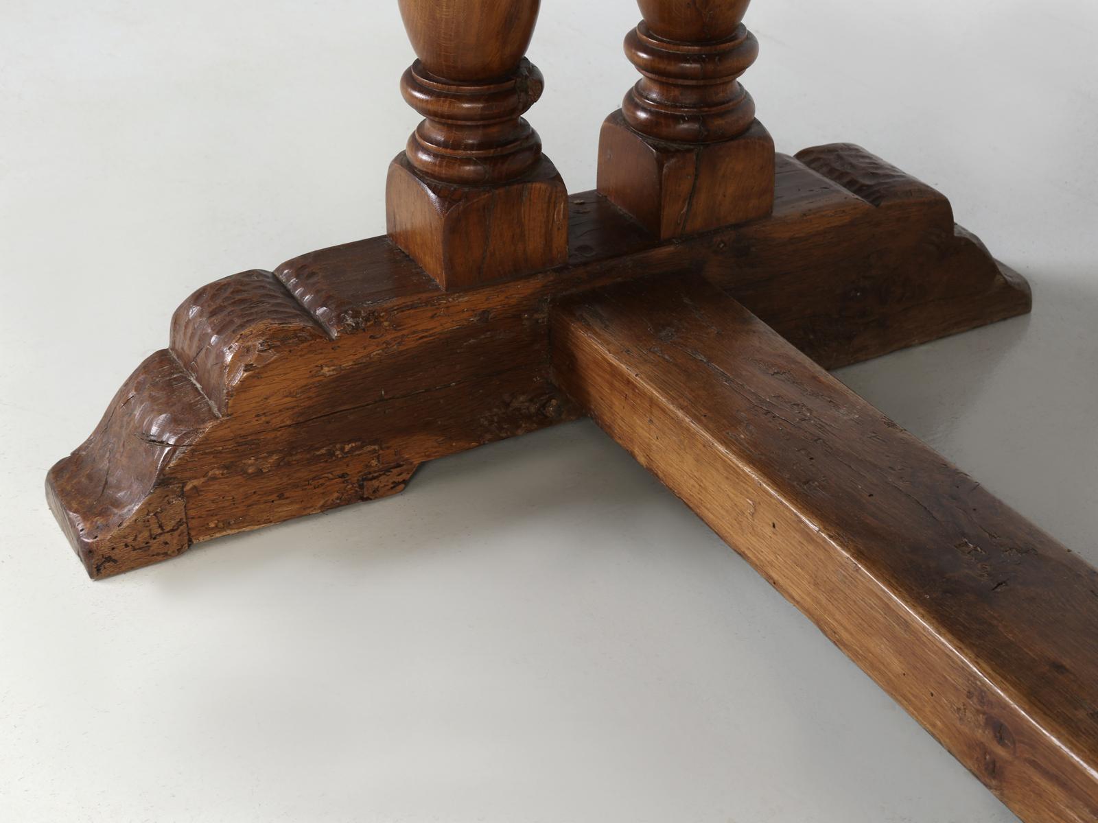 Antique French Trestle Table in White Oak, circa 1880-1900 10