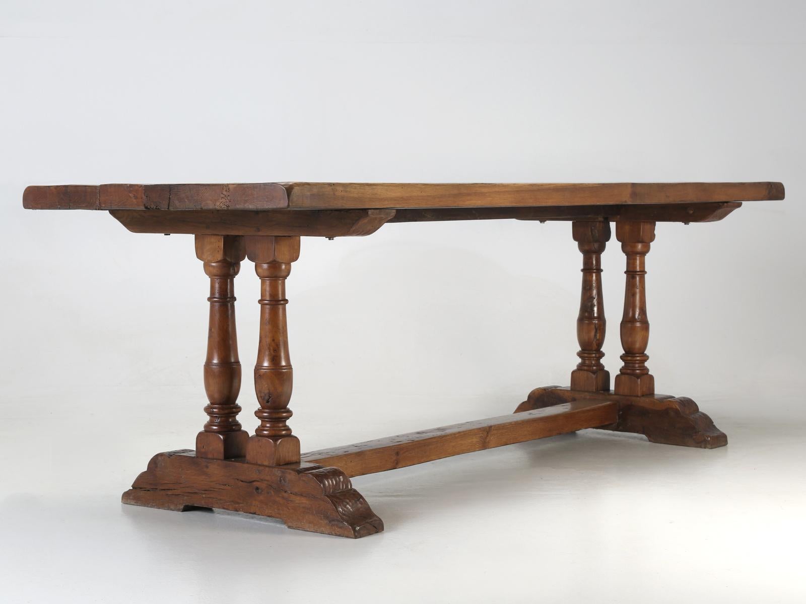 Antique French Trestle Table in White Oak, circa 1880-1900 11