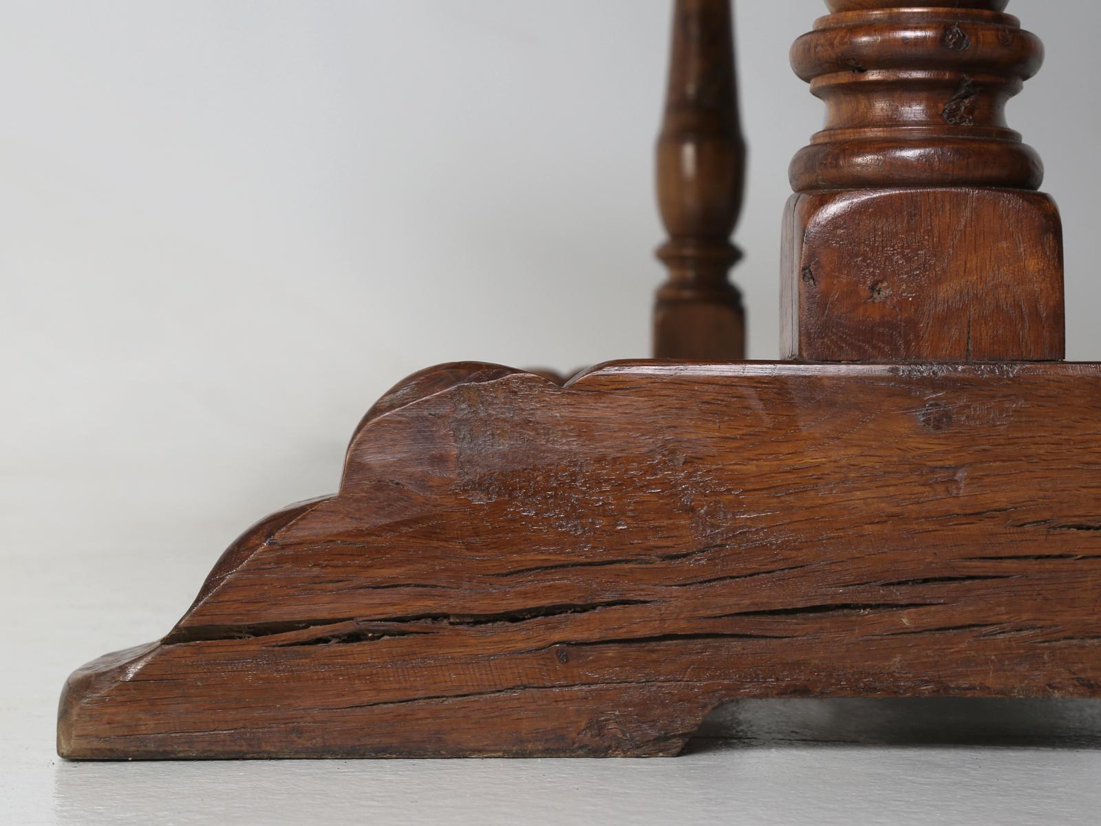 Antique French Trestle Table in White Oak, circa 1880-1900 14