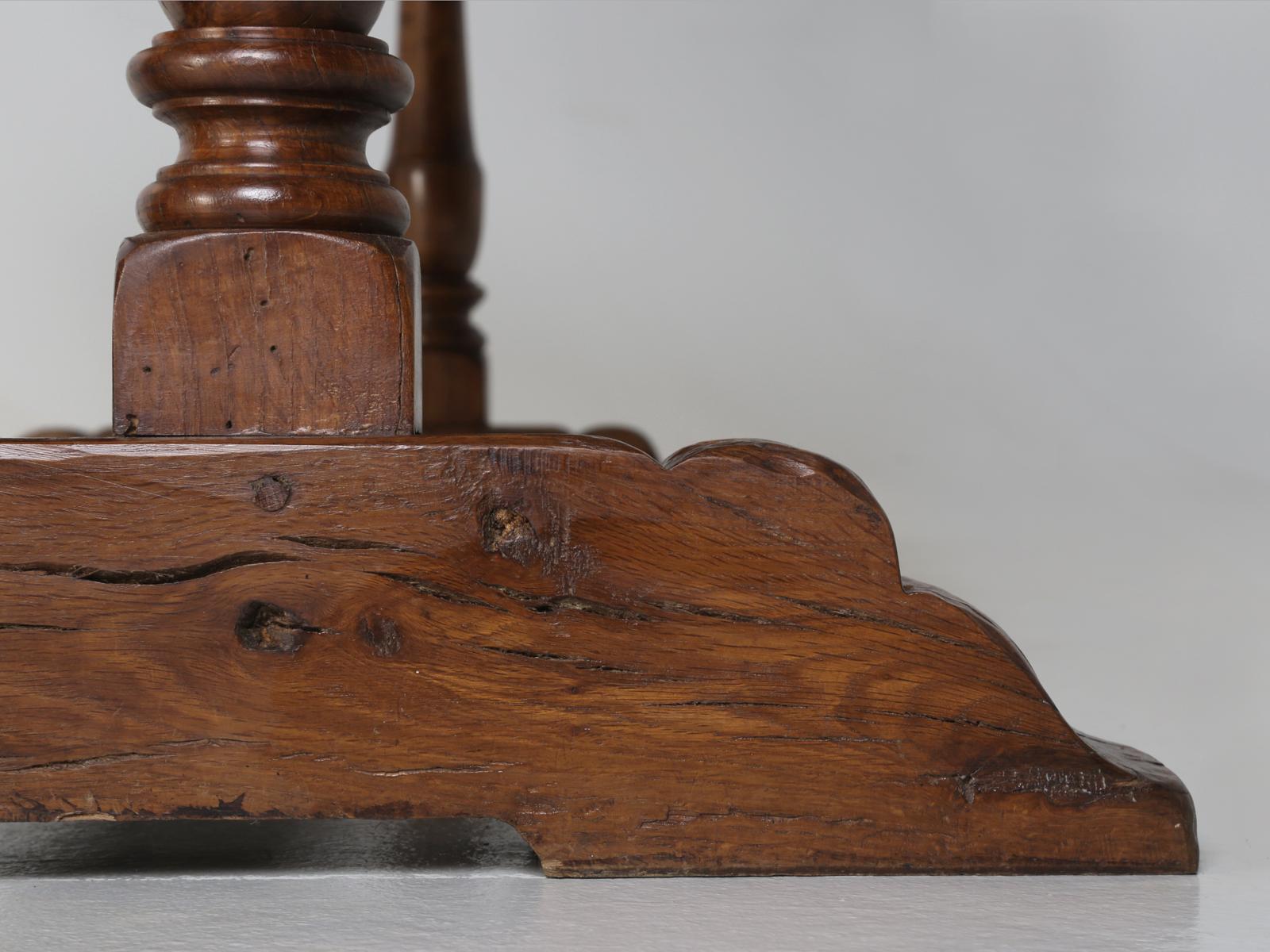 Antique French Trestle Table in White Oak, circa 1880-1900 15