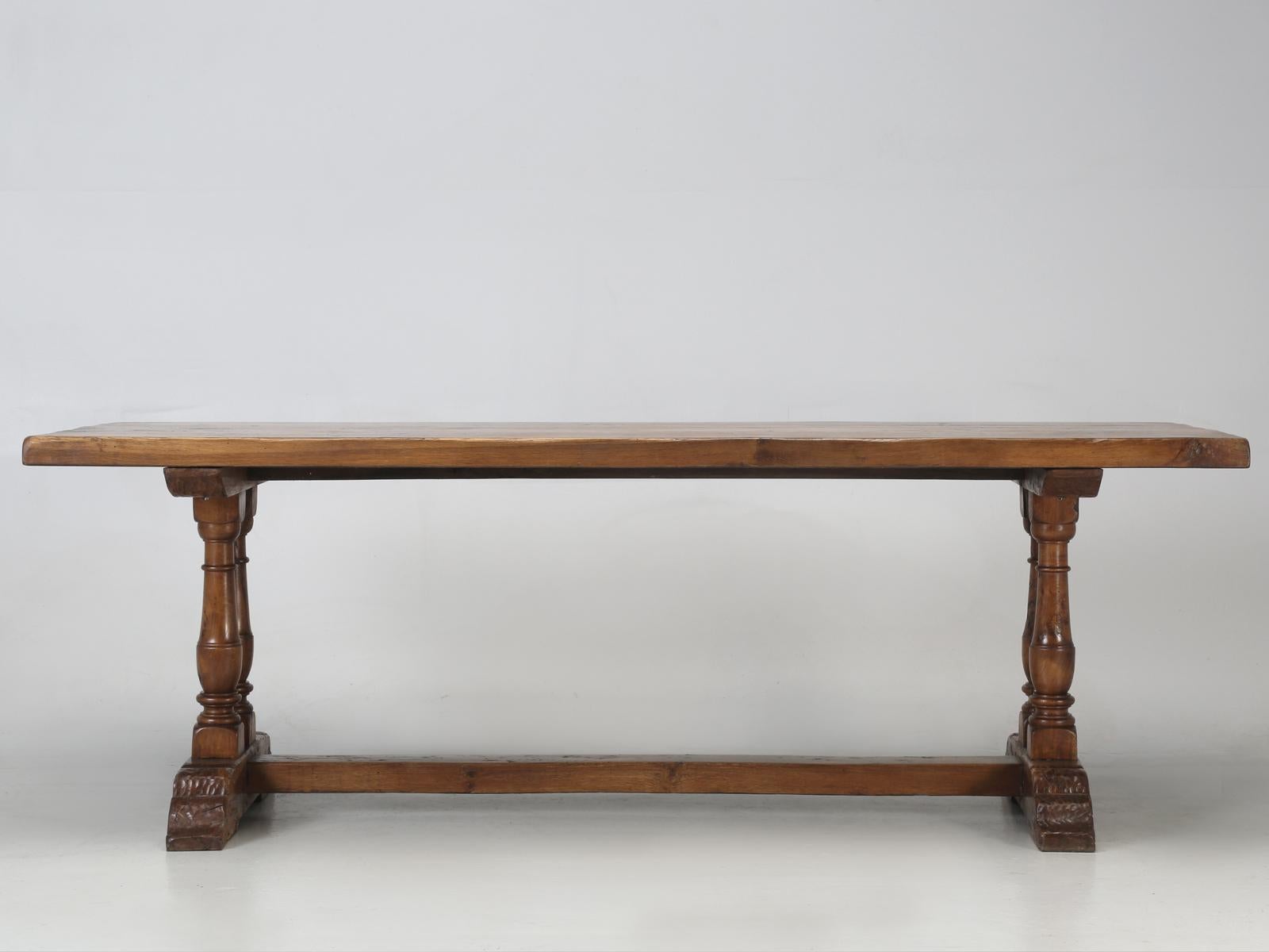 Antique French Trestle Table in White Oak, circa 1880-1900 3