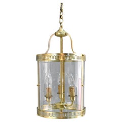 Antique French Triple Light Hall Lantern