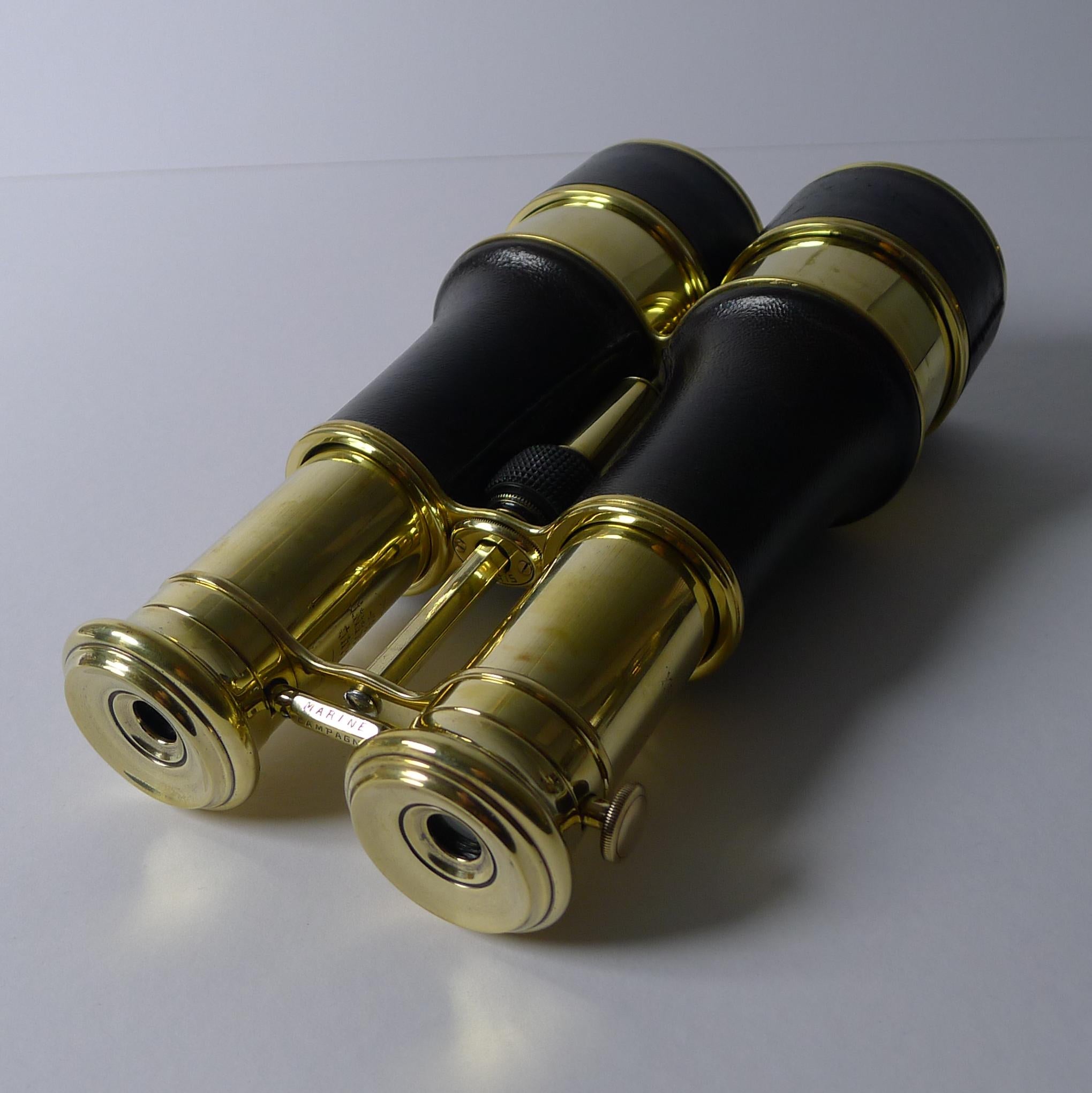 Antique French Triple Optic Binoculars - Marine / Theatre / Field Dated1890 For Sale 1