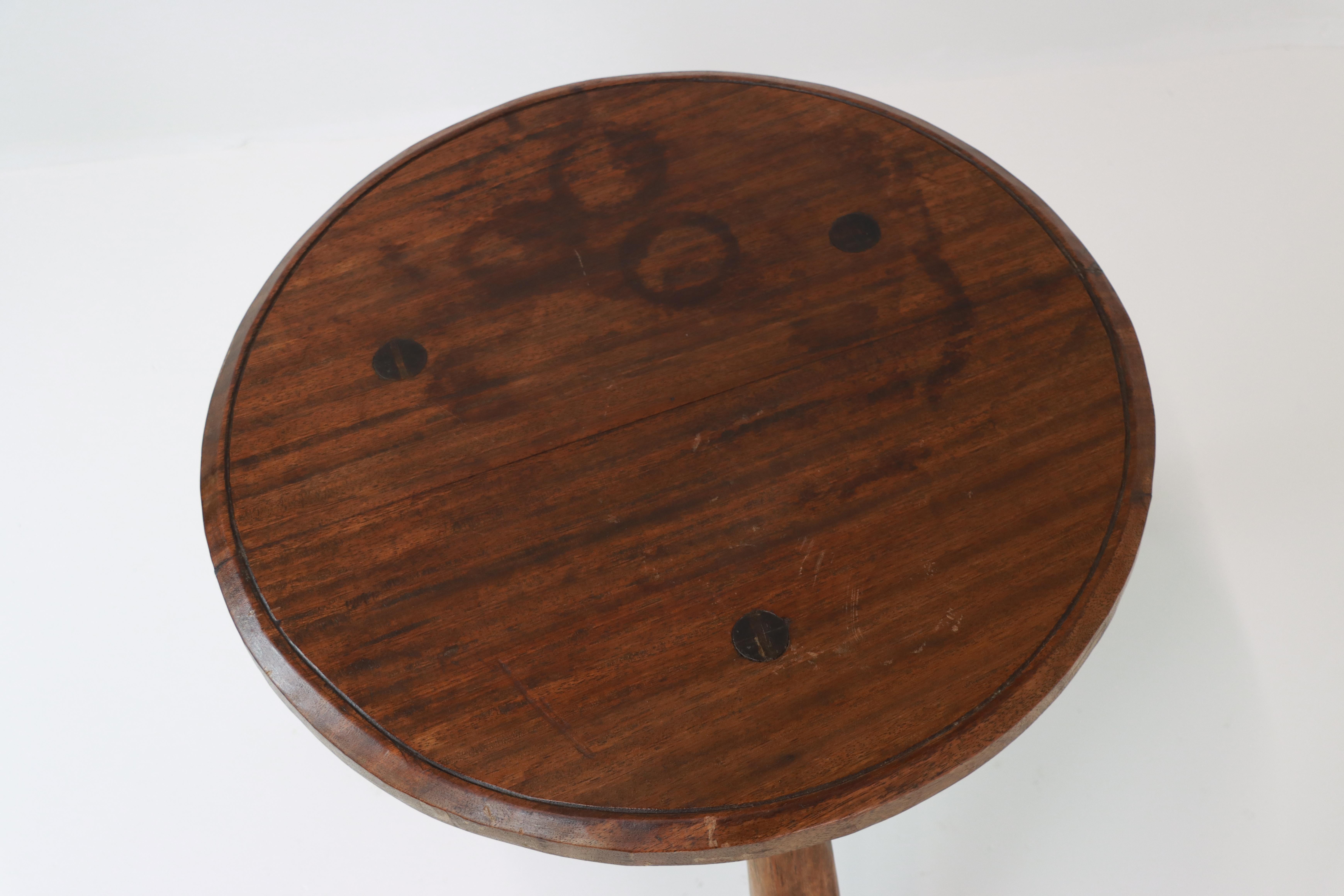French Provincial Antique French Tripod Stool For Sale
