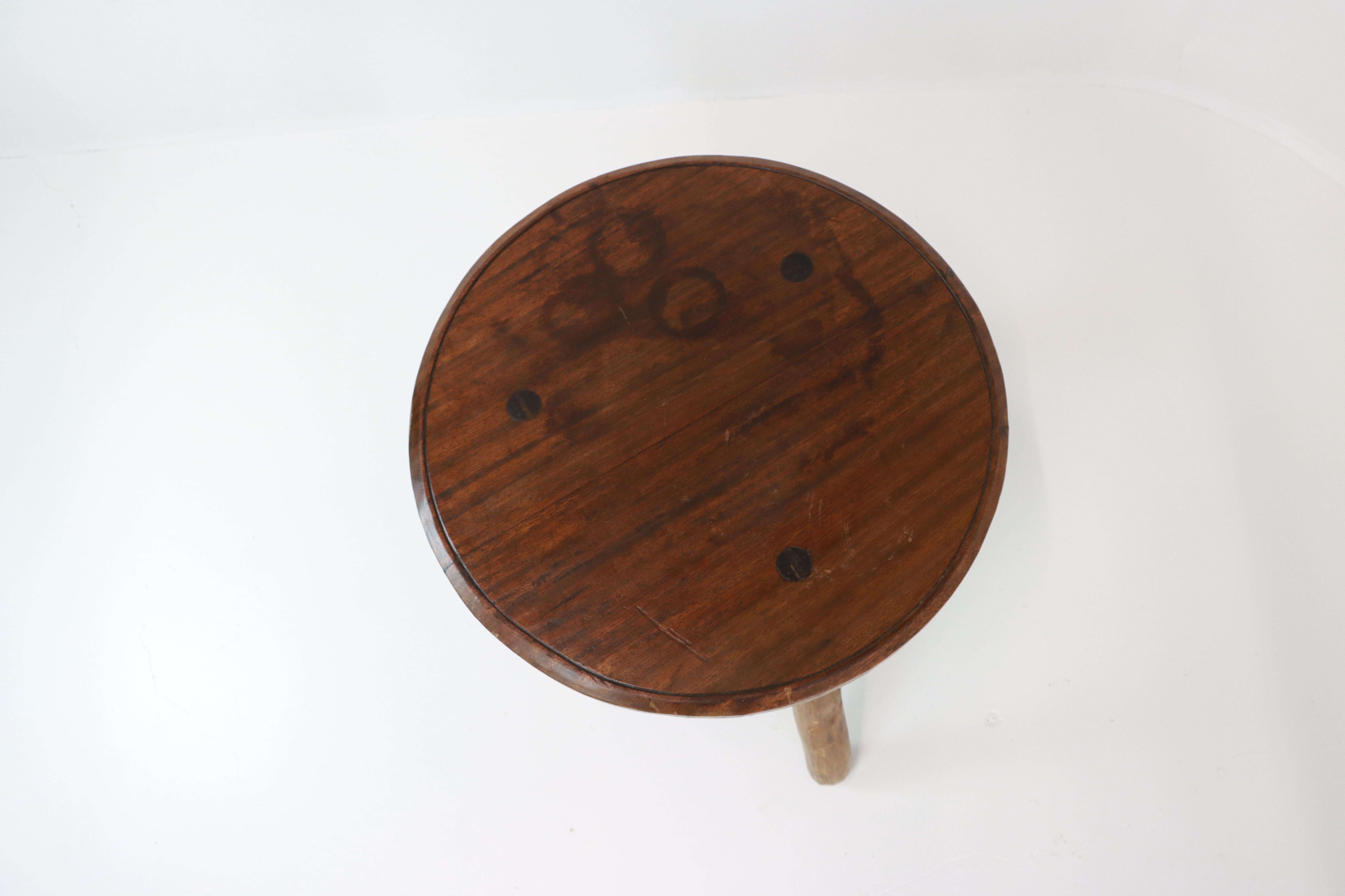 Antique French Tripod Stool For Sale 2