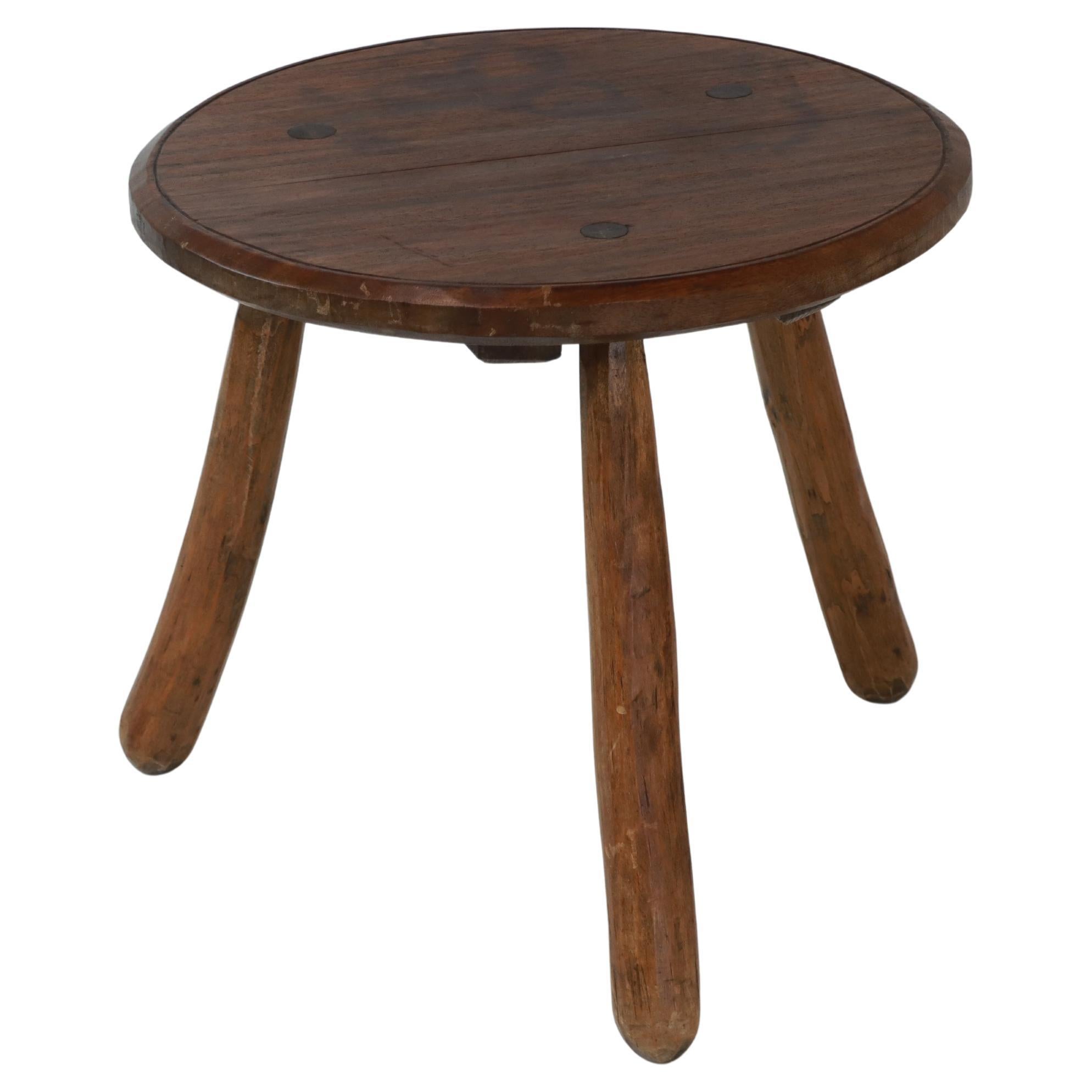 Antique French Tripod Stool For Sale