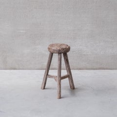 Antique French Tripod Stool or Side Table