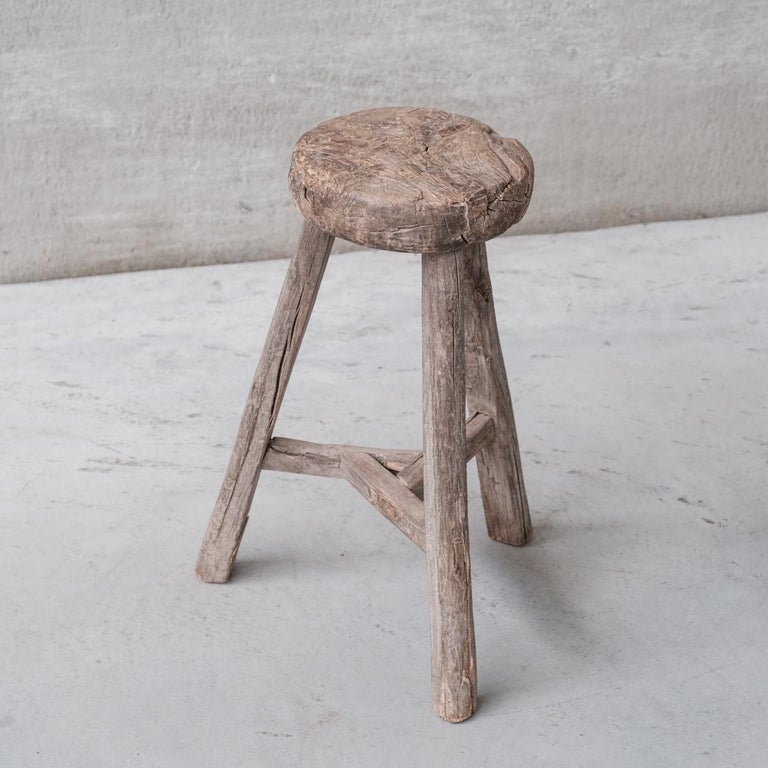 Antique French Tripod Stool or Side Table For Sale at 1stDibs