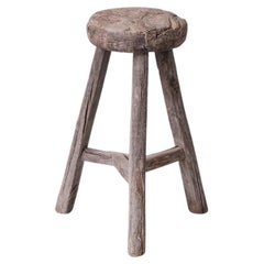 Antique French Tripod Stool or Side Table