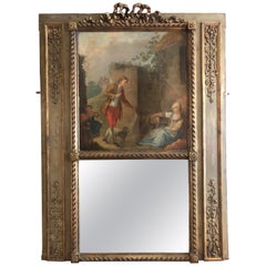 Antique French Trumeau Mirror, circa 1860