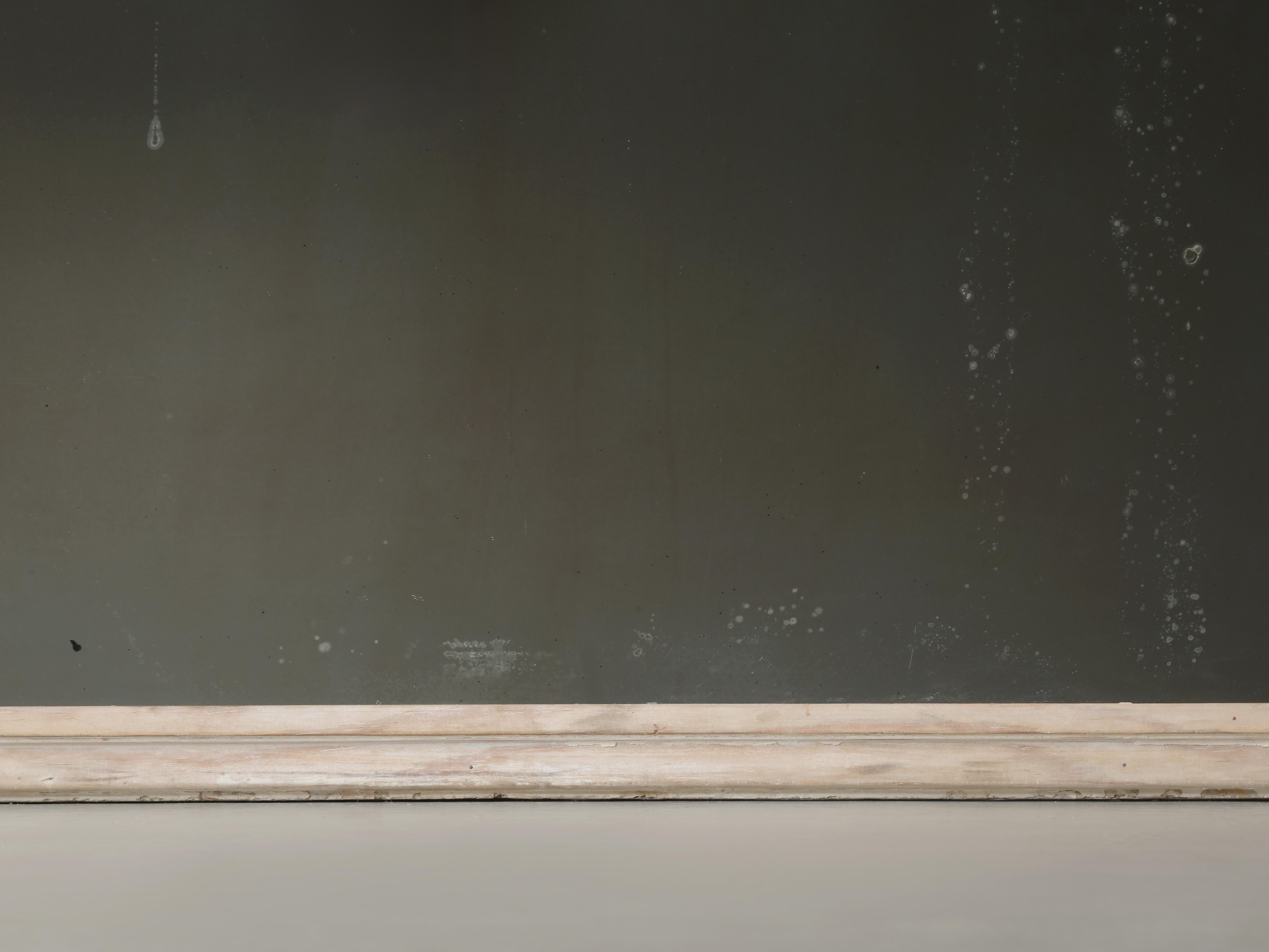 Antique French Trumeau Mirror Unrestauriert Übermäßige Patina oder einfach nur Shabby Chic im Angebot 6