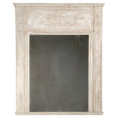Antique French Trumeau Mirror Unrestauriert Übermäßige Patina oder einfach nur Shabby Chic