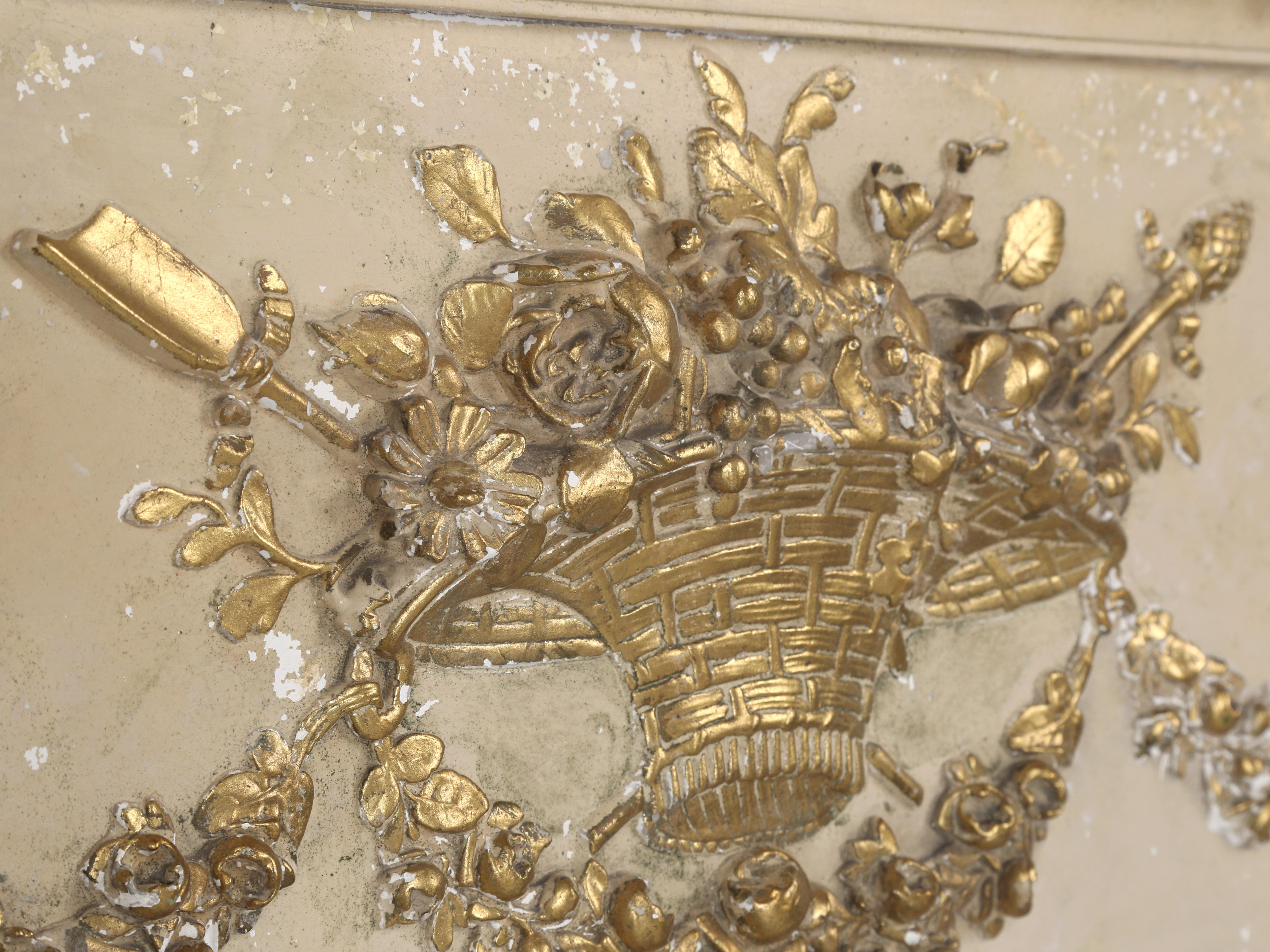 Début du 20ème siècle Trumeau français ancien avec miroir d'origine non restauré Patine naturelle exceptionnelle en vente