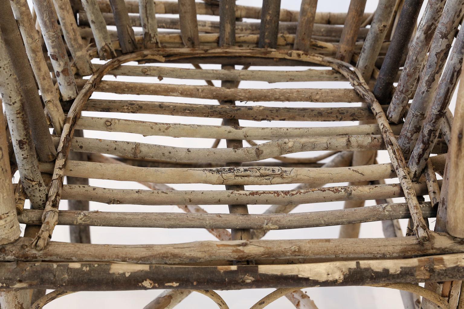 Antique Rustic French Twig Chair 1