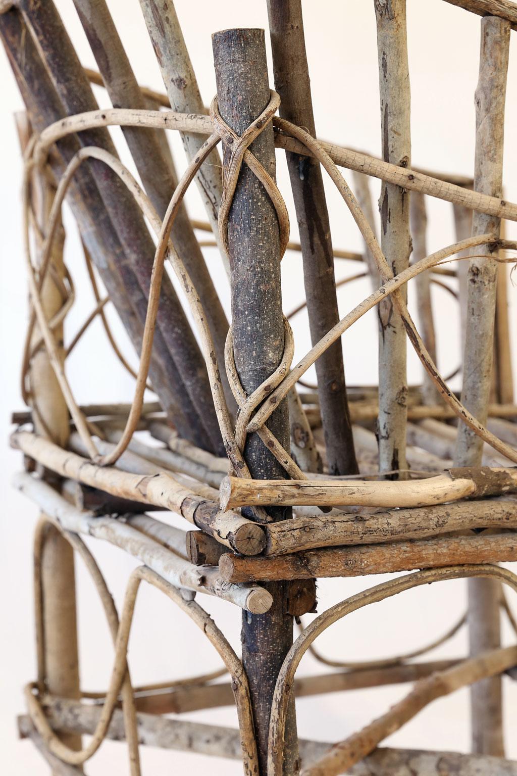 Antique Rustic French Twig Chair 4