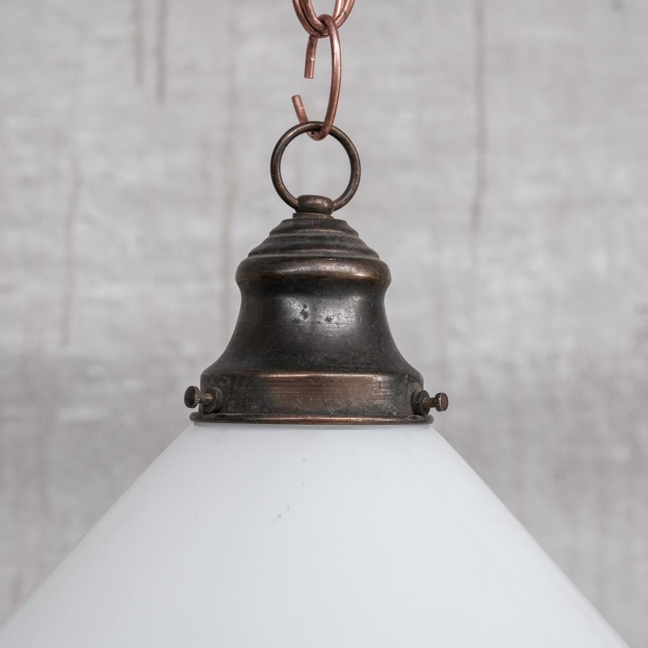 Antique French Two Tone Pendant Light 1