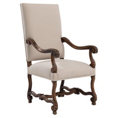 Fauteuil français ancien tapissé