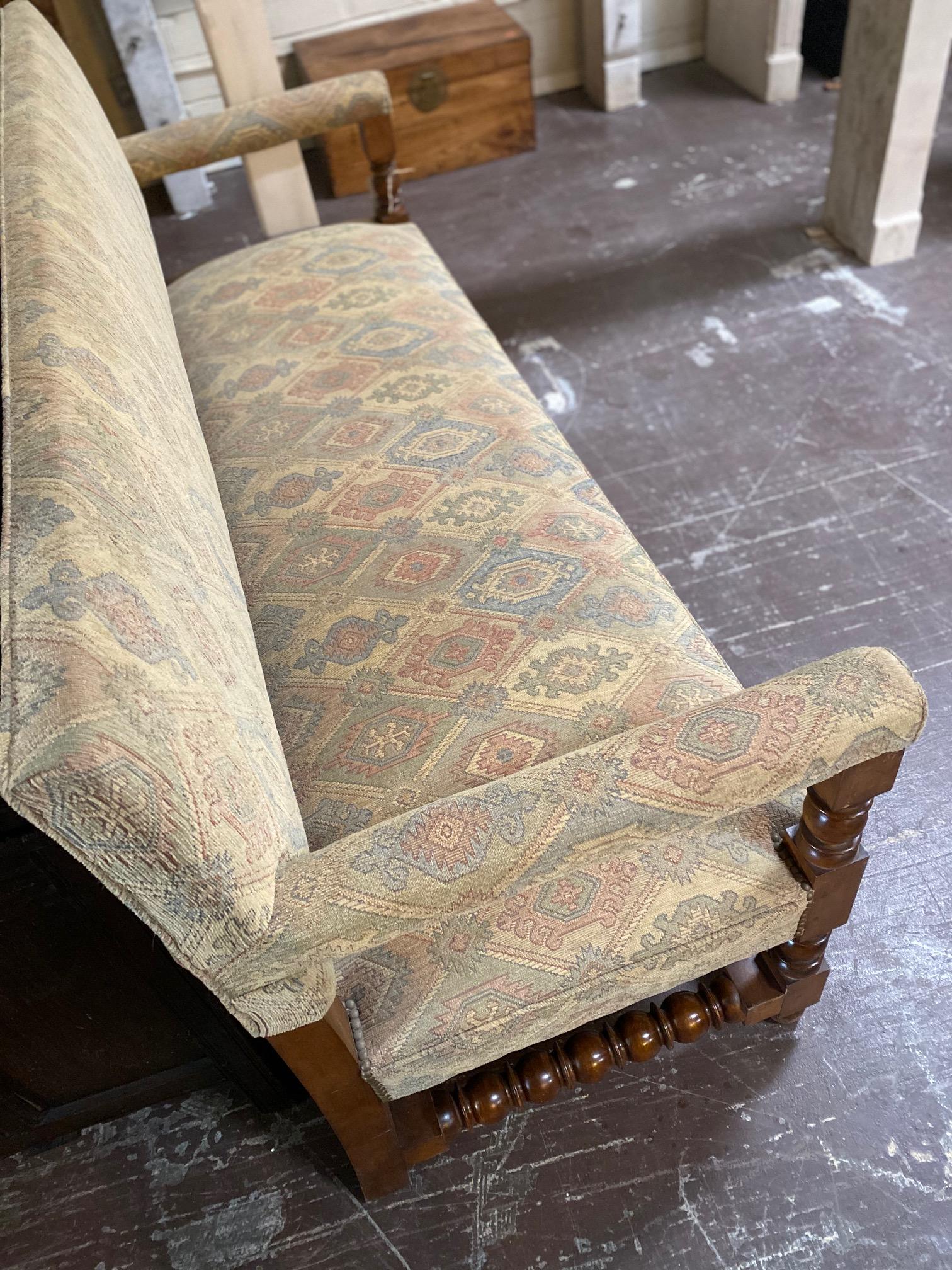 upholstered antique bench