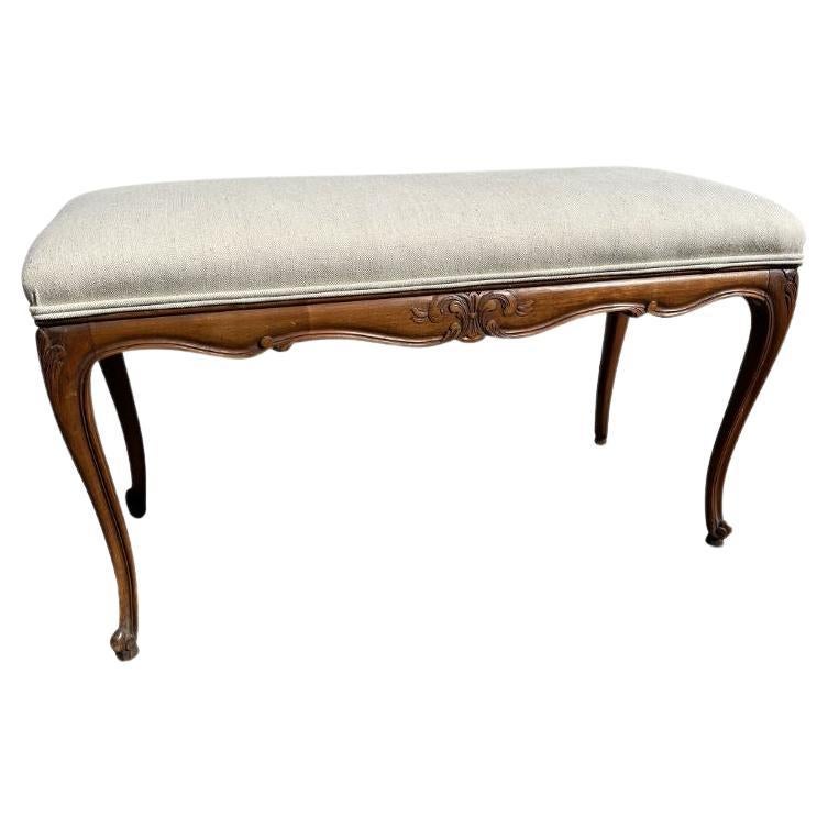 French Upholstered Bench with Back at 1stDibs french bench with back