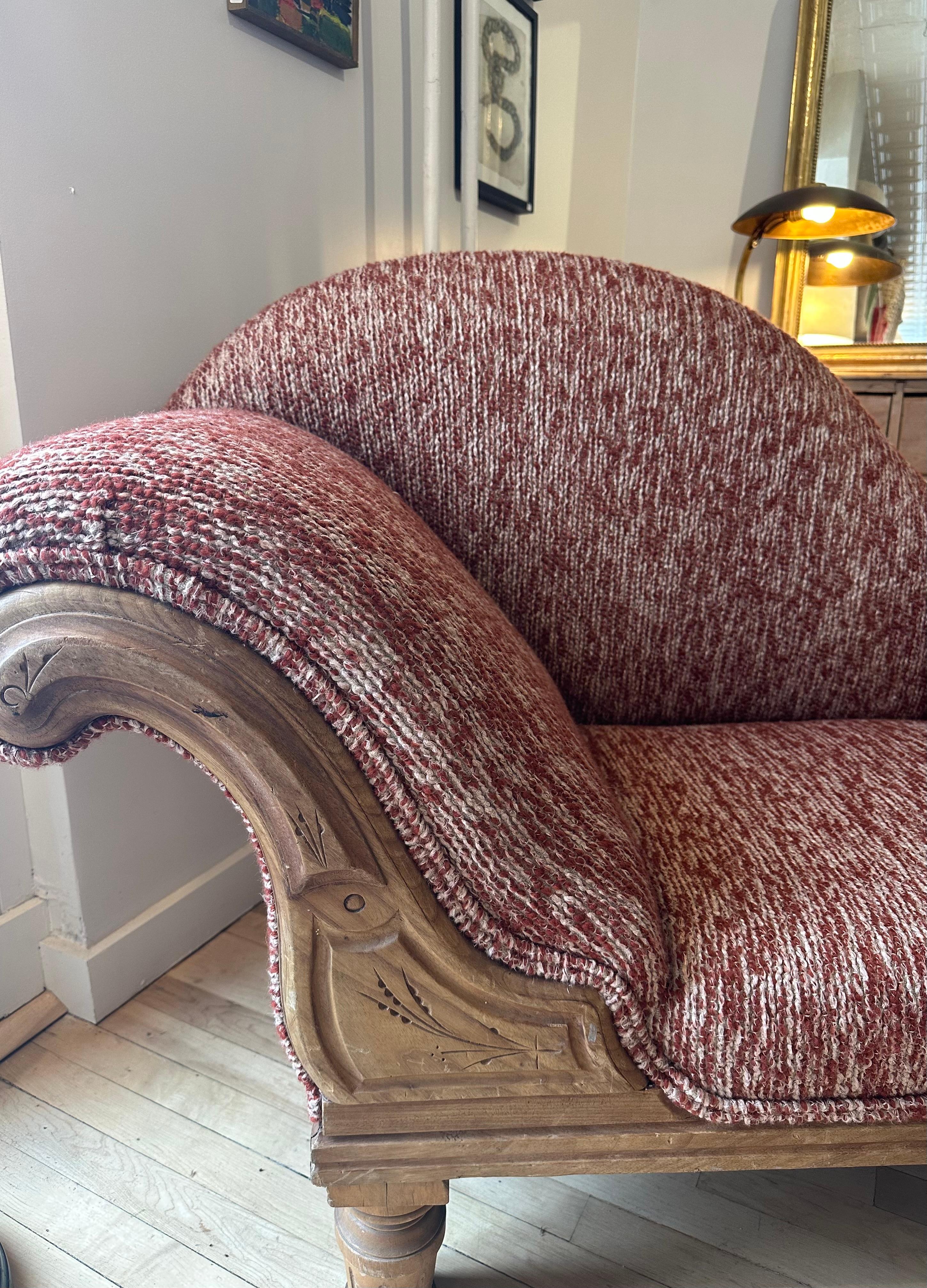 Antique French Upholstered Day Bed 1