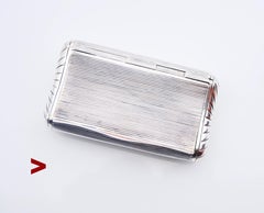 Antique French Vanity Pill Snuff Box solid 925 Silver / 94gr