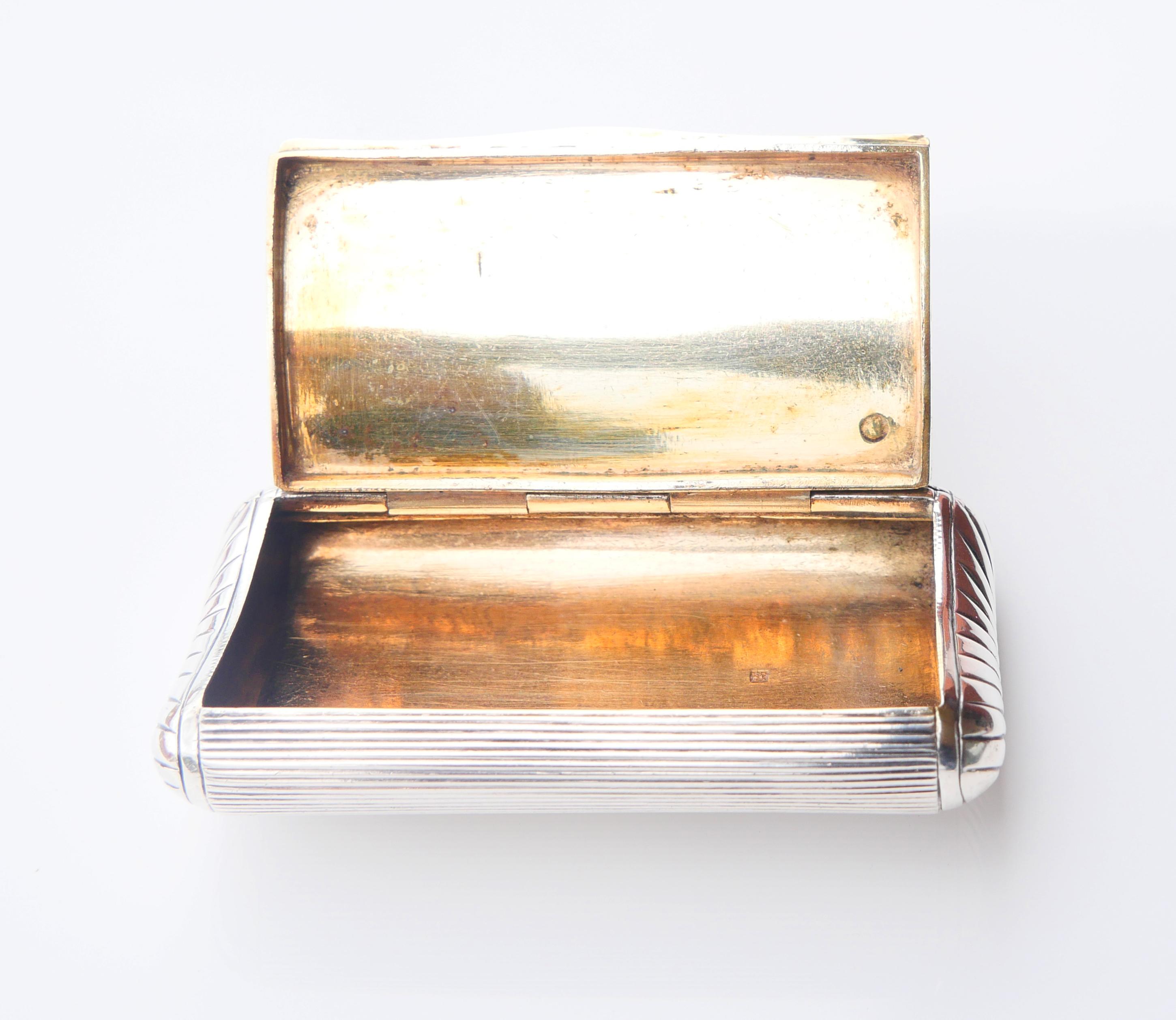 Caja de rapé para píldoras Antique French Plata 925 maciza / 94gr en venta 1