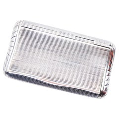 Antike französische Schnupftabakdose aus massivem 925er Silber / 94gr