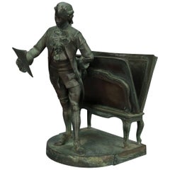 Antique French Verdigris Bronze Figural by Rd. Rivex, Artist & Portfolio