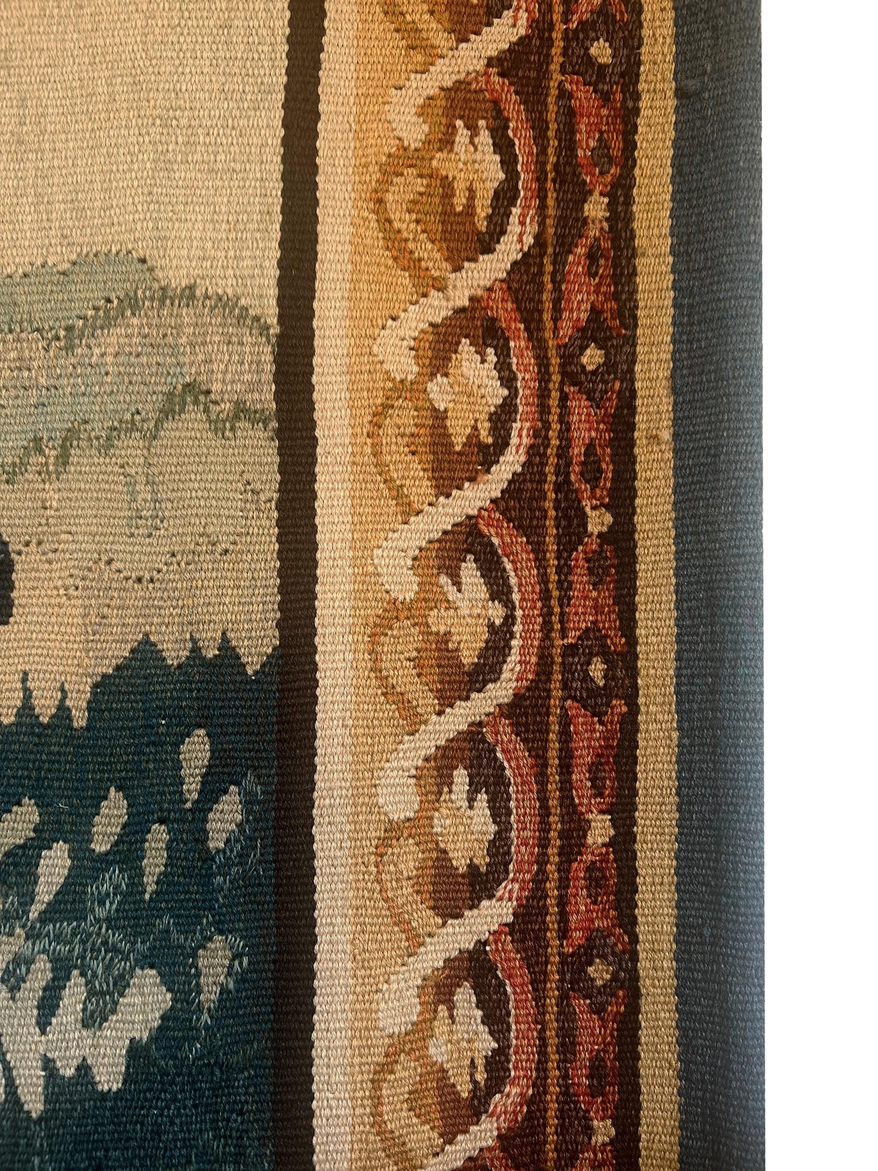 20th Century Antique French Verdure Tapestry For Sale