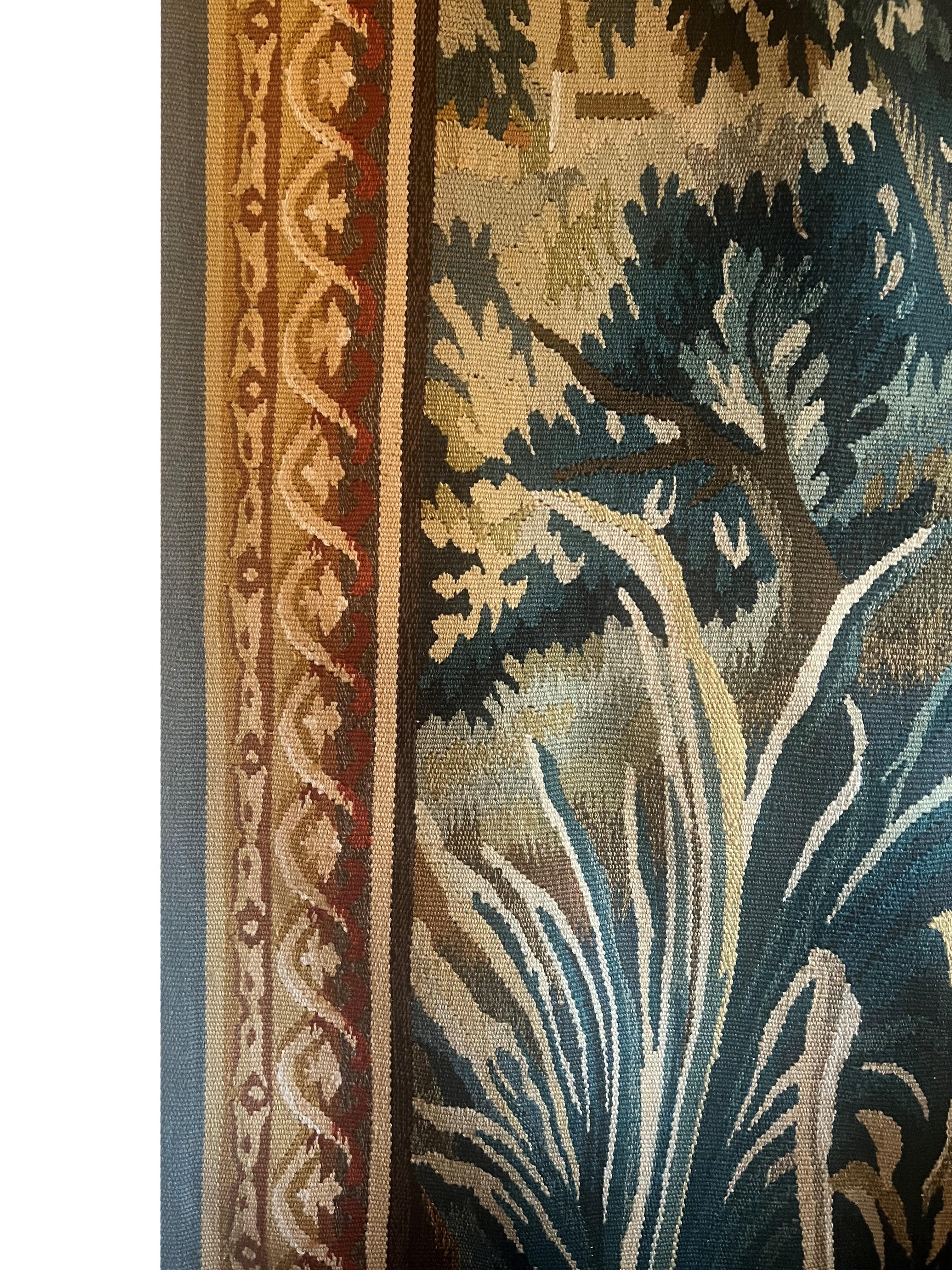 Textile Antique French Verdure Tapestry For Sale