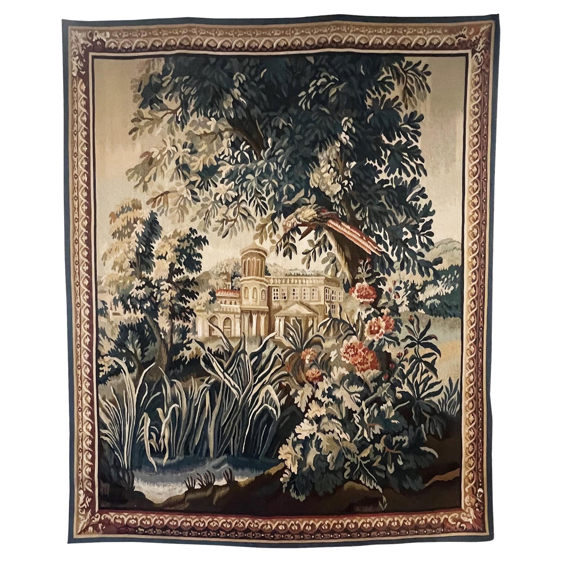 Antique French Verdure Tapestry For Sale