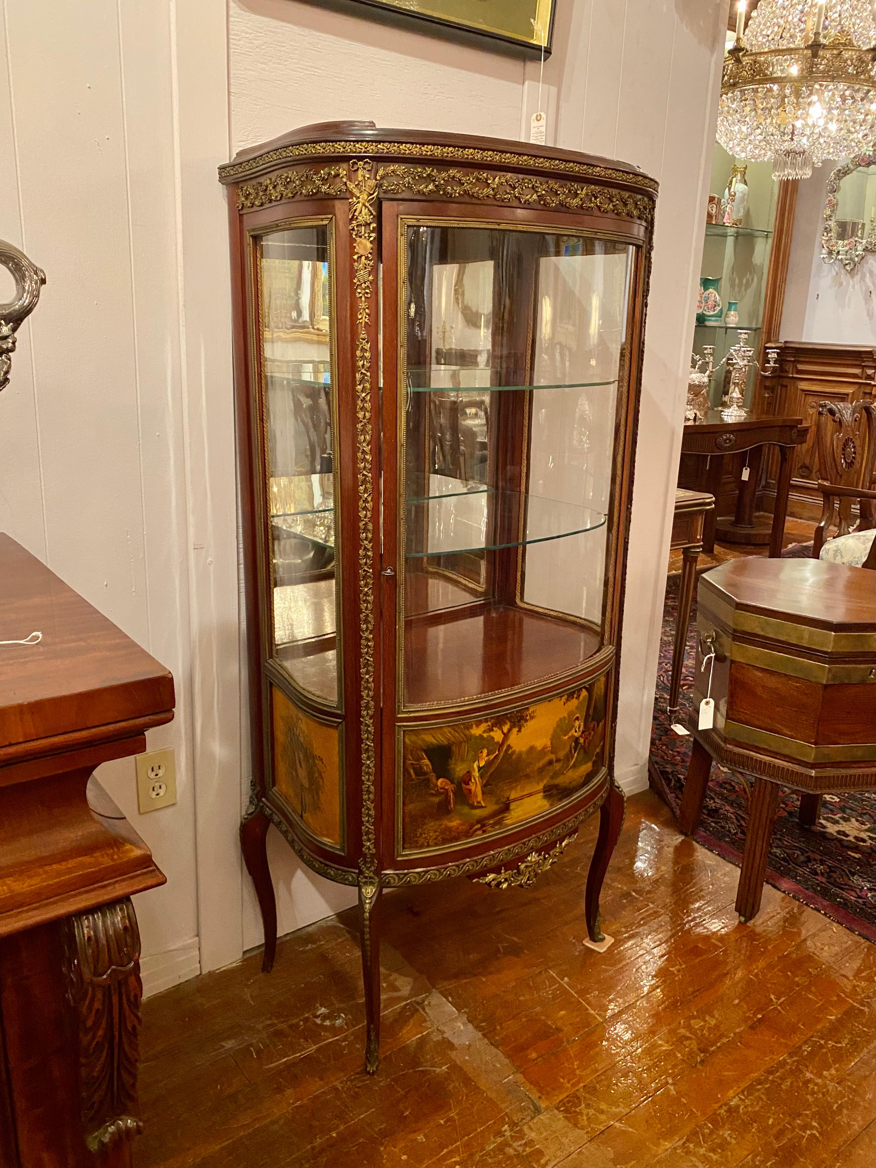 gold display cabinet