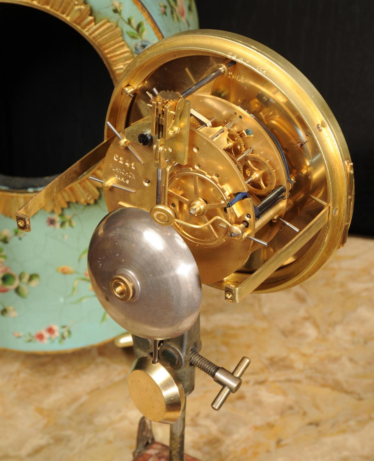 Antique French Vernis Martin Lacquer Clock - Eau de Nil 7