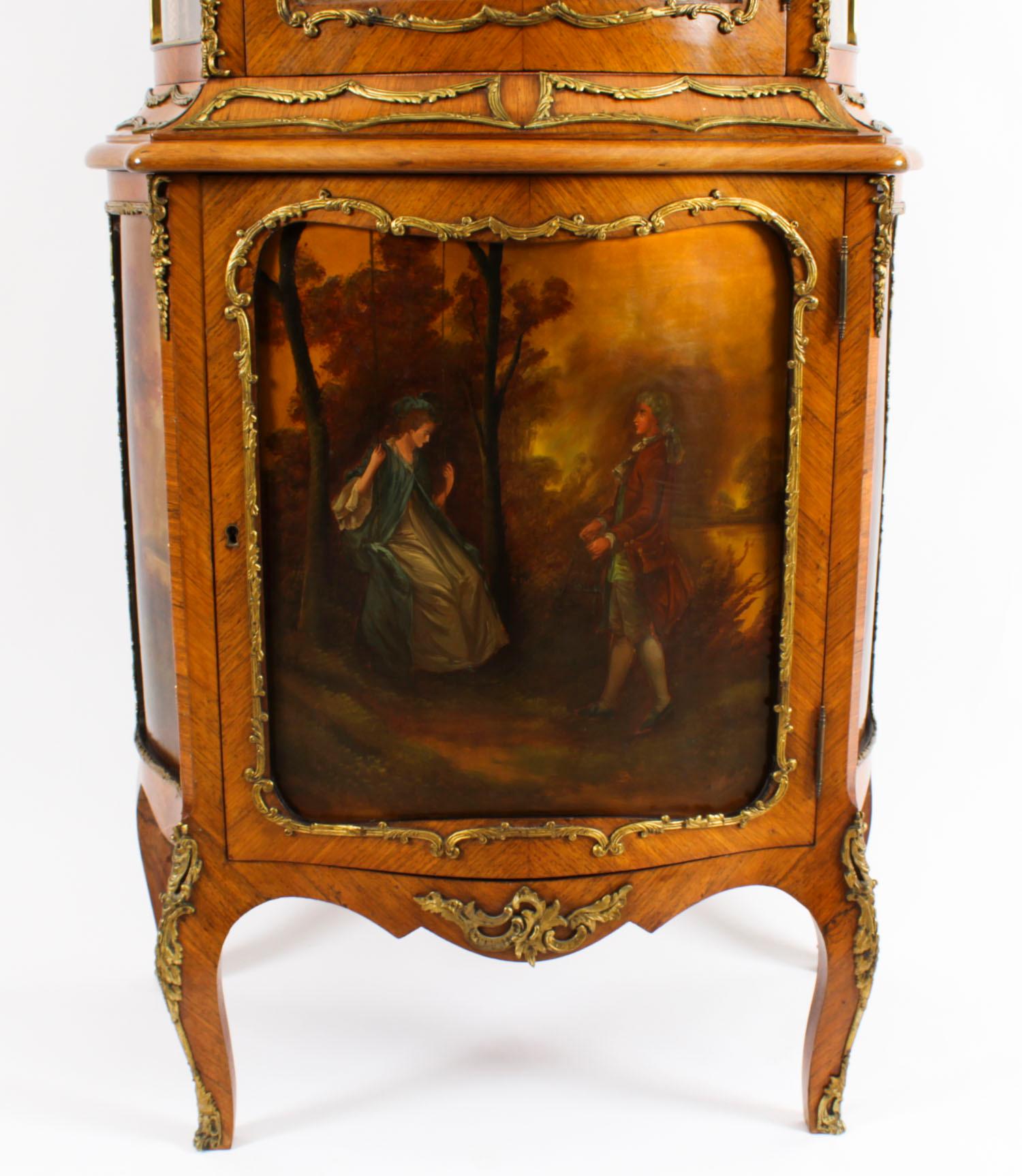 Antique French Vernis Martin Vitrine Display Cabinet 19th C For Sale 2